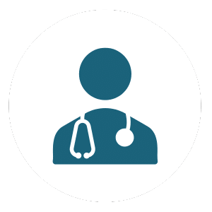 healthcare provider icon in blue